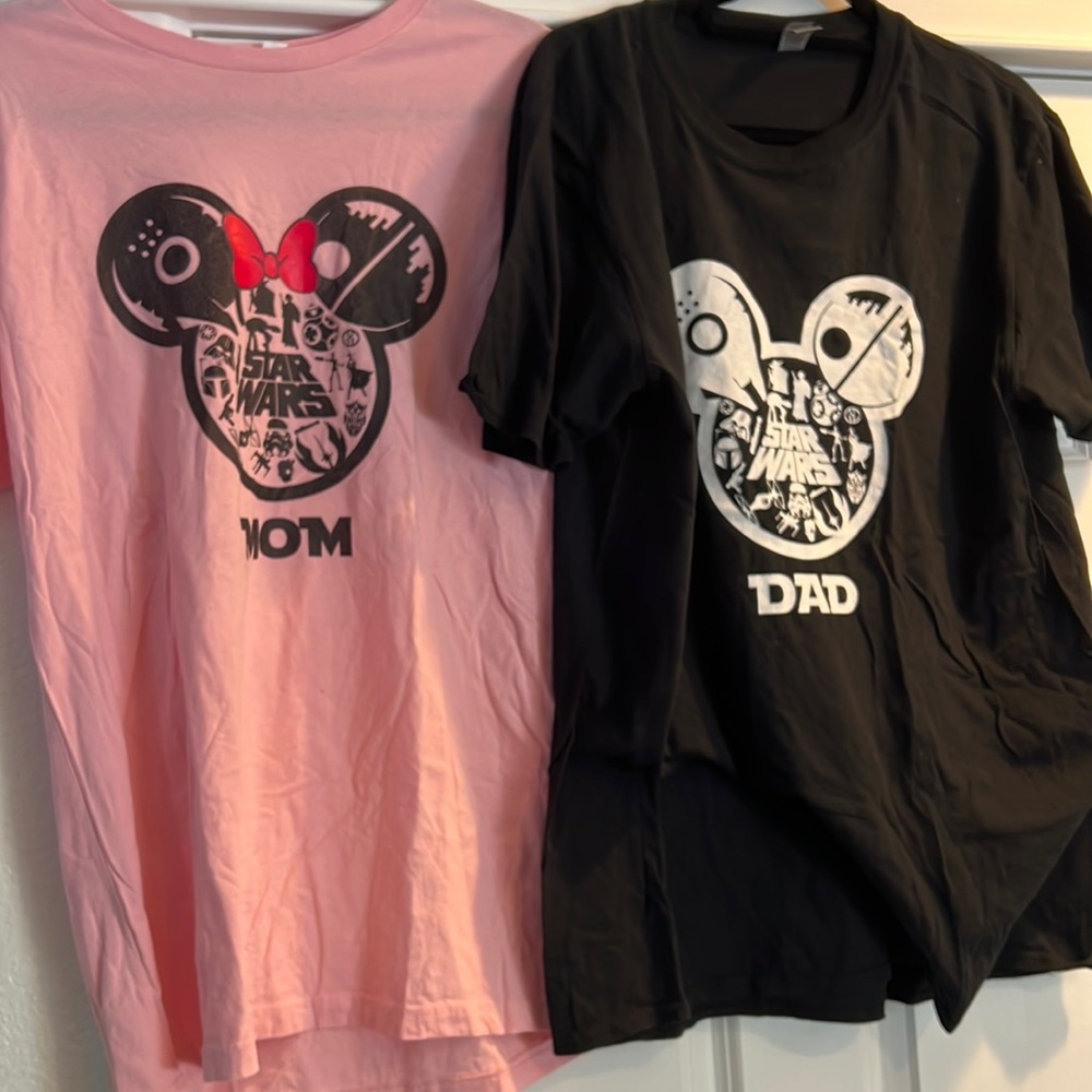 Disney Star Wars shirt mom & dad